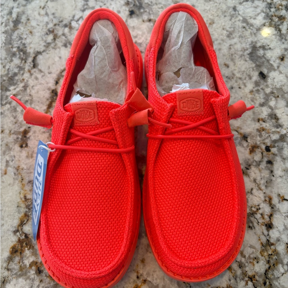 Hey Dude Wendy Women's Wendy Funk Mono Fiery Coral Orange US 8